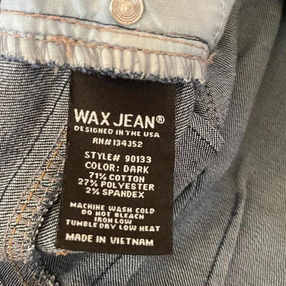 Women’s Junior’s Wax Jean dark wash distressed ankle jeans Size 7 - Picture 7 of 8